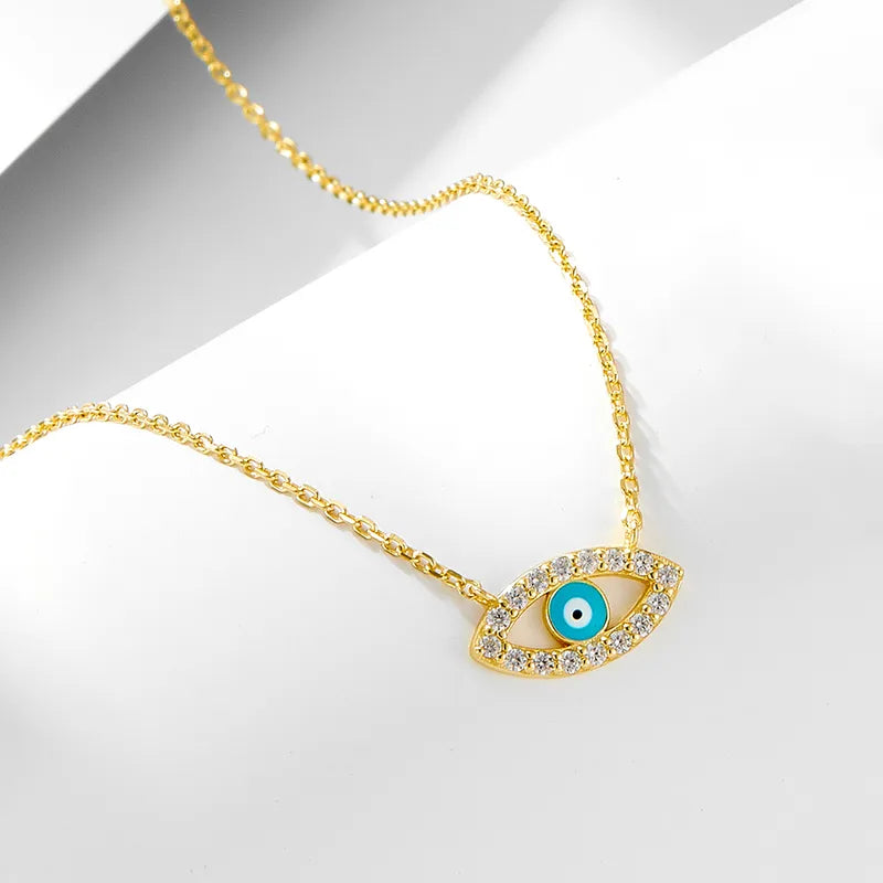 Sterling Silver Devil Eye Necklace - 202