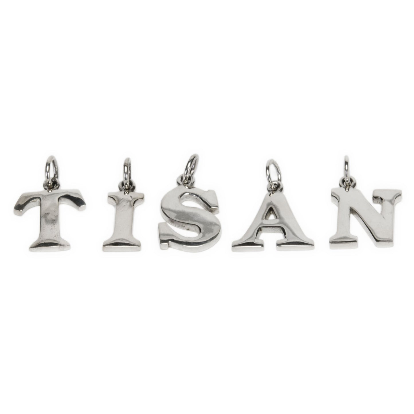 Sterling Silver Letter Pendant Charm - 141