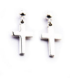 Sterling Silver Little Cross Earrings