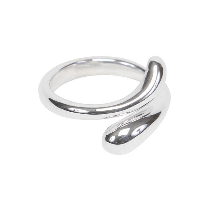 Sterling Silver Cross Over Ring - 078