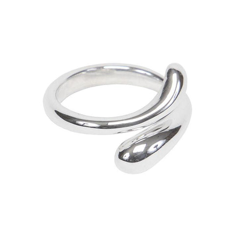 Sterling Silver Cross Over Ring