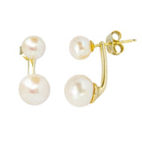 Pearl  Double Ball Stud Earrings
