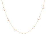Pearl necklace on 9ct Gold  18" Trace Chain