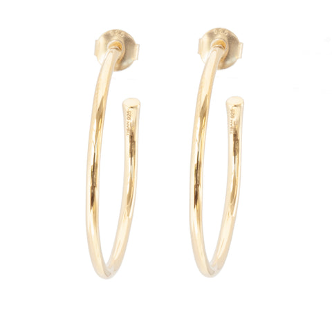 Large 14ct Gold Vermeil Hoop Earring