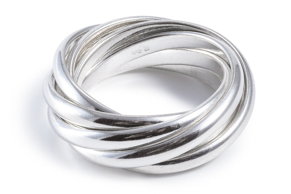 Sterling Silver Seven Strand Ring - 040