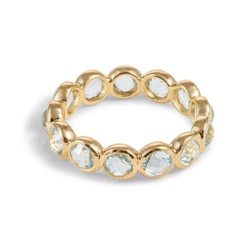 Blue Topaz Vermeil 12 Stone Ring - 088