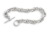 Sterling Silver Twist Three Link Bracelet