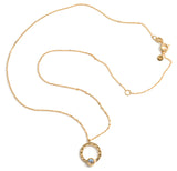 Labrodolite 14ct Gold Vermeil Single Stone Necklace