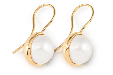 Pearl 14ct Gold Vermeil Hook Drop Earring