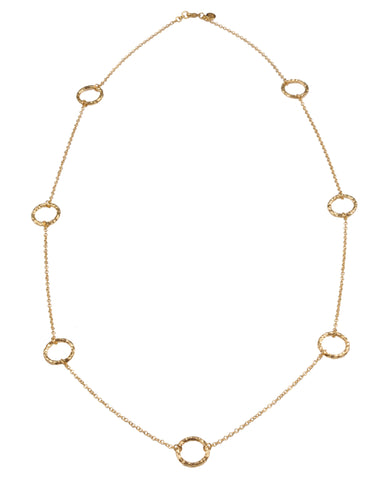 Vermeil Seven Ring Necklace
