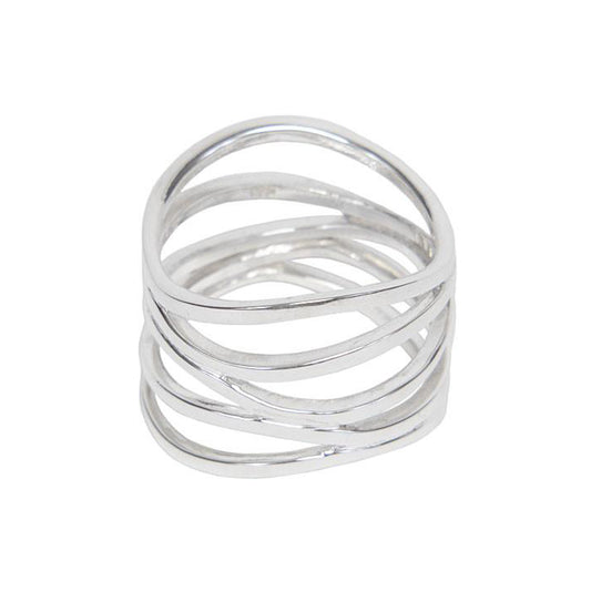 Sterling Silver Five Strand Ring - 039