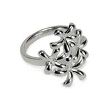 Sterling Silver Four  Flower Ring