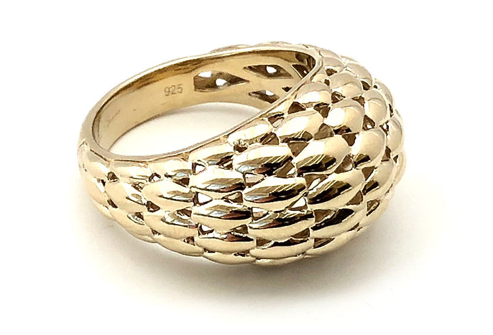 Vermeil 14ct Gold Ornate Ring - 085