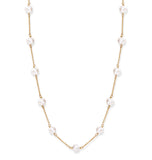 Pearl Necklace on Gold Vermeil 16" Chain