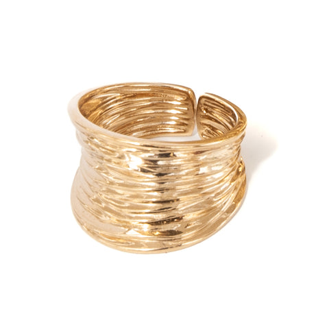 Gold Vermeil Ripple Ring