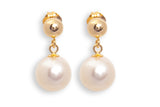Freshwater Pearl Gold Vermeil Stud Drop Earrings