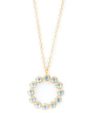 Blue Topaz 12 Stone Vermeil Necklace